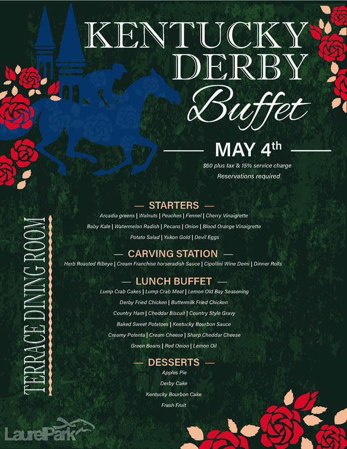 Kentucky Derby Buffet Menu Laurel Park