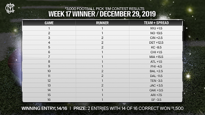 week 11 pick em