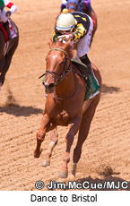 Dance To Bristol winning the 2013 Skipat Stakes