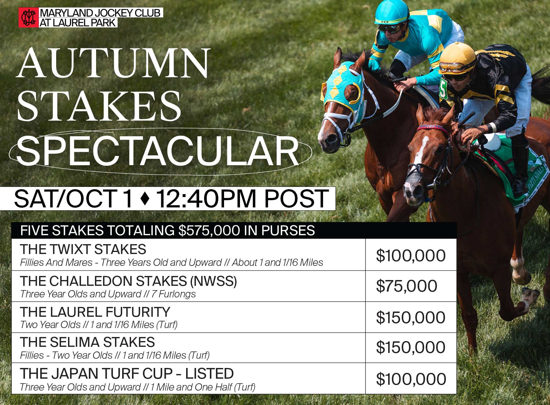 Autumn Stakes Spectacular Maryland Jockey Club
